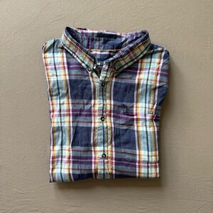 MTailor Plaid Cotton Short Sleeve Shirt